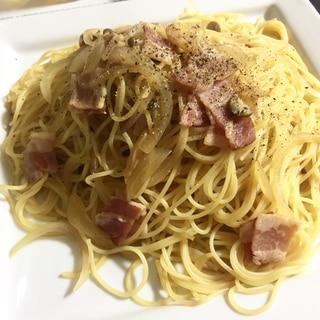 少ない具材で大満足！ベーコンの和風パスタ